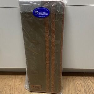 Olive Green and Brown Personalized Travel Tie Holder